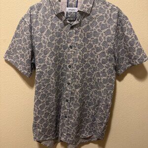 Spazio Paisley Short Sleeve Button Up Shirt Men’s XL Cotton